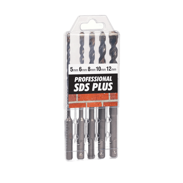 Ruwag 5‑Piece SDS‑Plus Drill Bit Set (5 mm-12 mm × 160 mm)