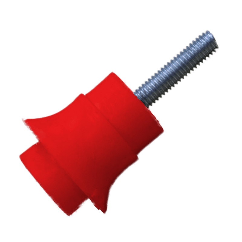 Busbar Insulator - 5mm PVC, Red, Male-Female