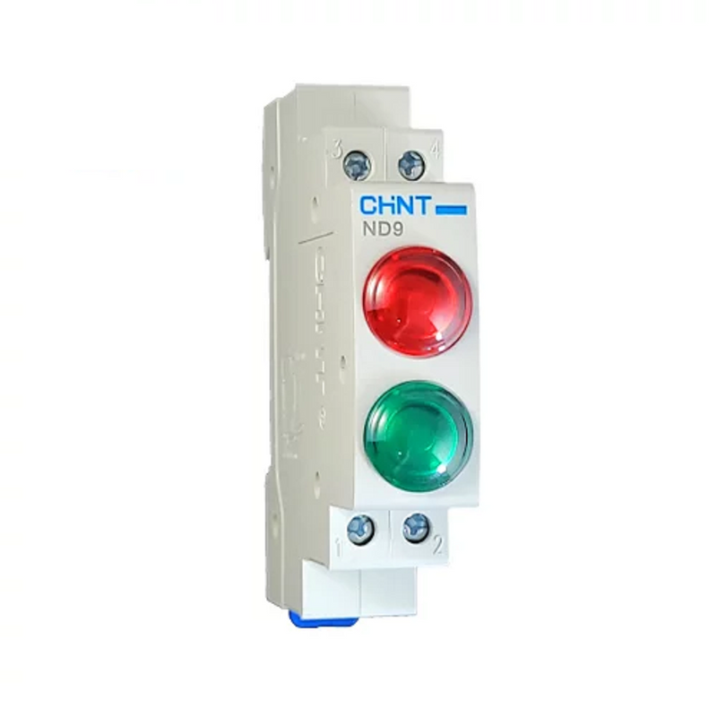Chint Dual LED Indicator - Green + Red, 230V AC, 18mm, DIN (ND9-2/G-230)