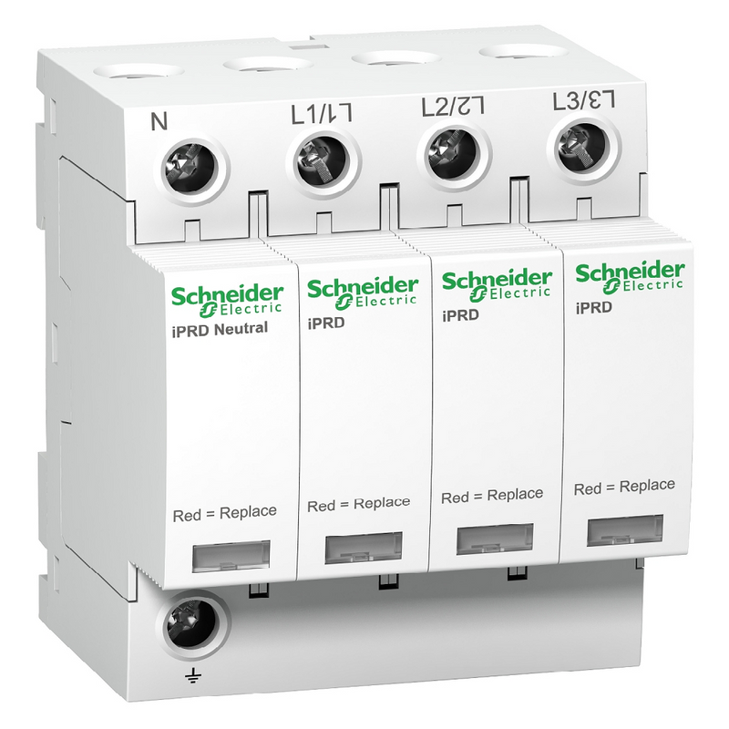 Schneider 3P+N Surge Arrestor, 340V 40kA, 350VAC - Pluggable Modular