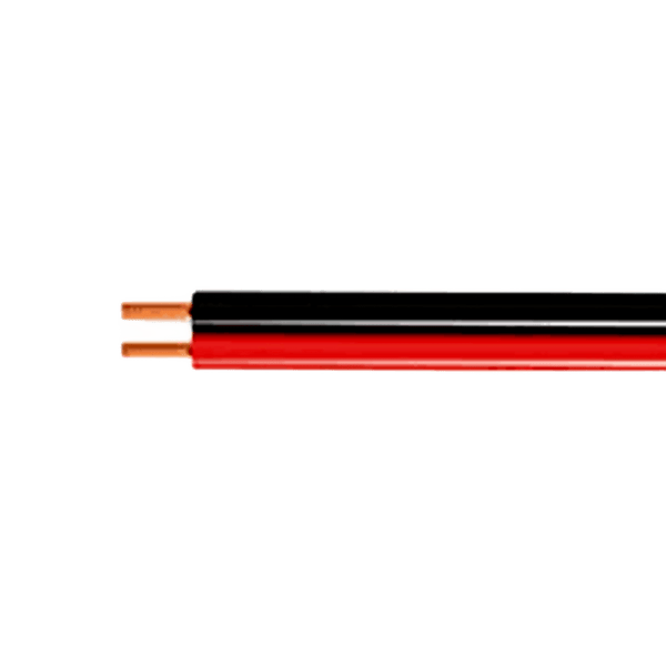 1.0 mm² Red/Clear Twin-Core Ripcord Cable
