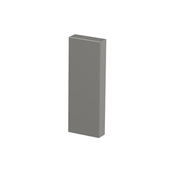 OBO MS2 Power Skirting End Cap - Hammer Tone Grey