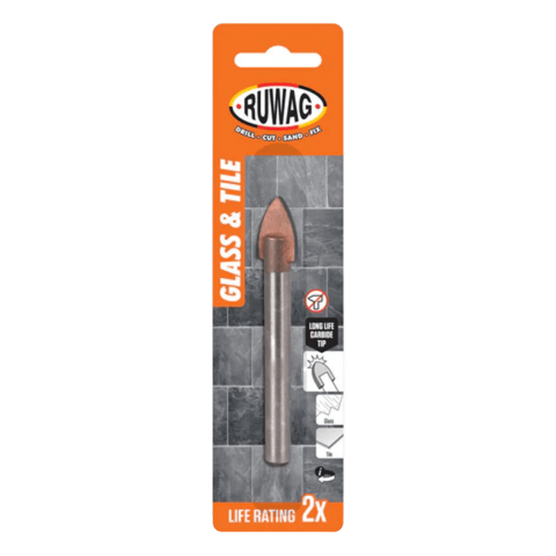 Ruwag 8 × 80 mm Glass & Tile Drill Bit (Carded)