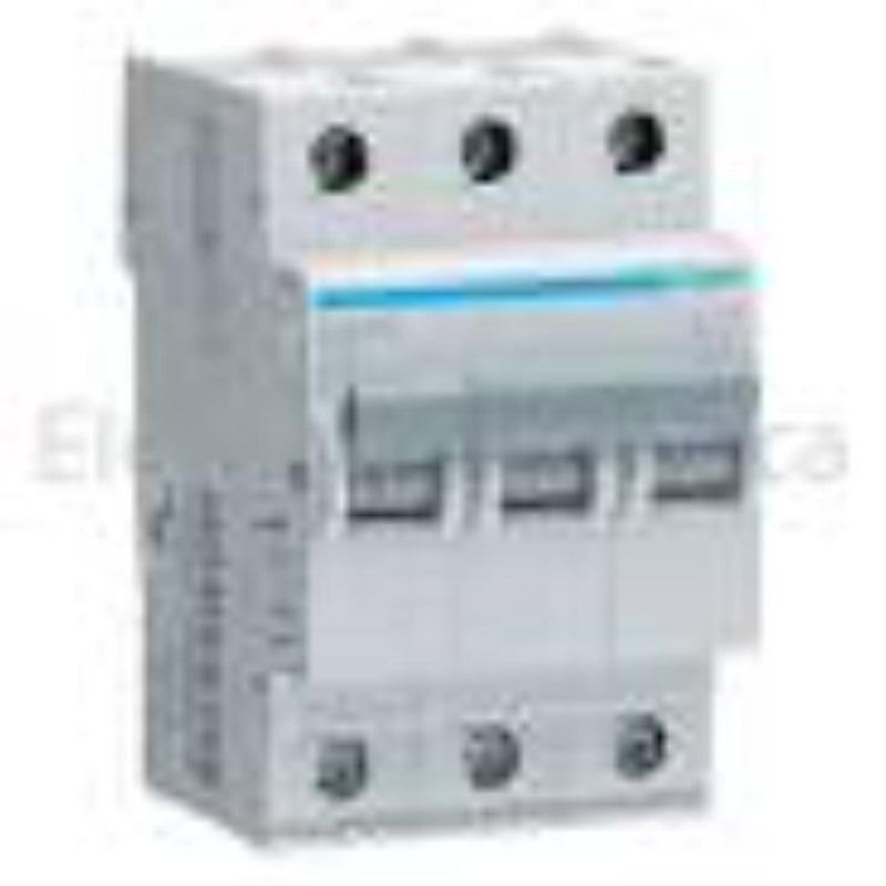 Hager Miniature Circuit Breaker (MCB) - 6A, 3 Pole, 6kA, C-Curve