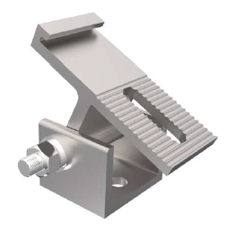 LX Solar - Pivot/Tilt Grab Front Grip Assembly for Panel (Incl. Rail Nut, Bolt & Base)