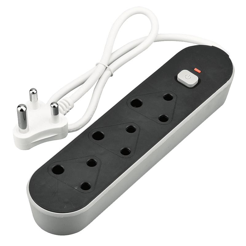 Target 3-Way Multiplug Adapter - Black, 3 x 16A RSA 3-Pin (Side-by-Side Configuration)