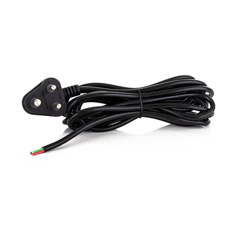 Cordset 5A (0.75mm² x 3 Core) - 3 Metres, Black