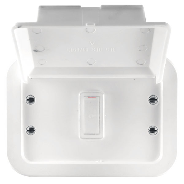 Crabtree Classic 16A 1‑Lever 1‑Way Weatherproof Switch with Industrial Metal Box