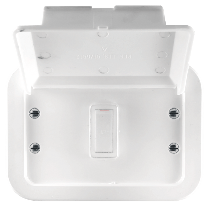 Crabtree Classic 16A 1‑Lever 1‑Way Weatherproof Switch with Industrial Metal Box