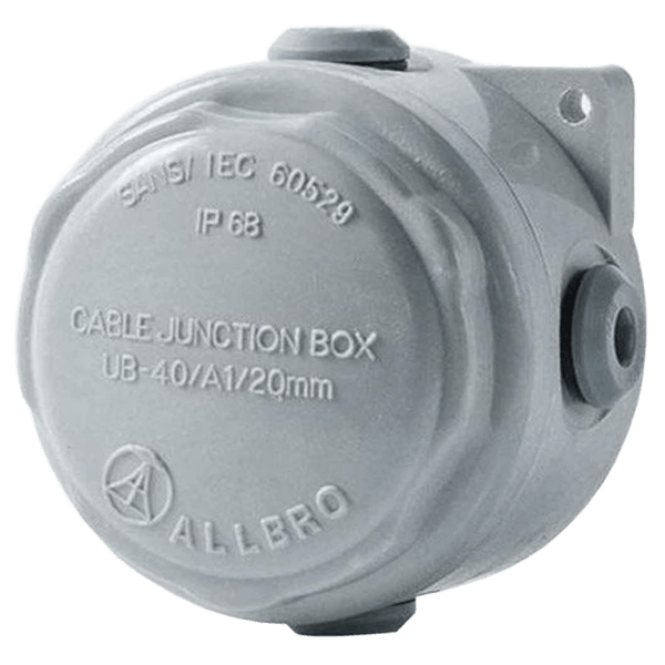 CCG Utility 4‑Way Junction Box - 25 mm Conduit, IP66/IP68, Grey
