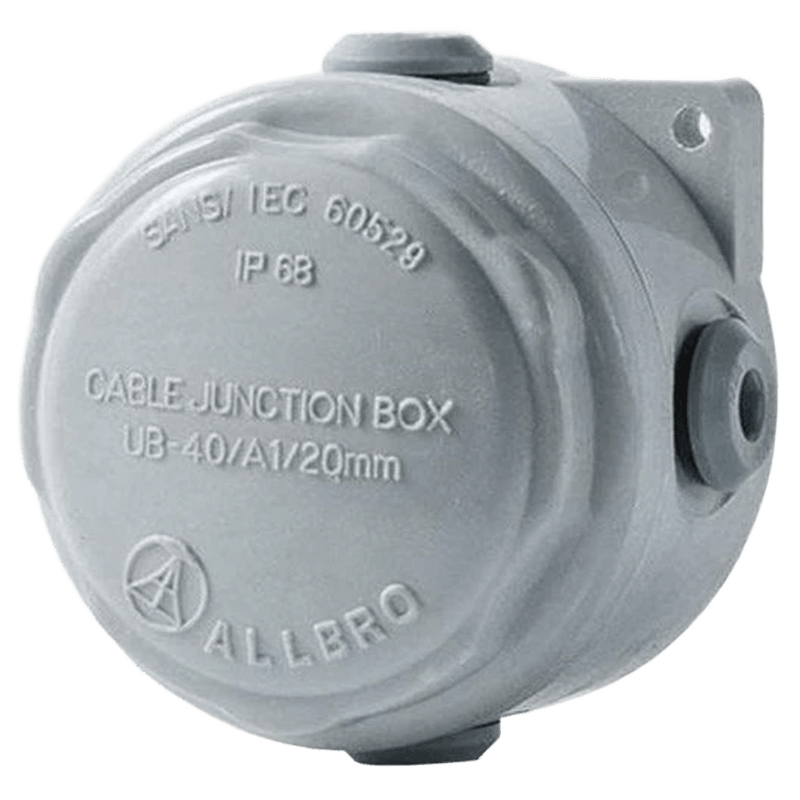 CCG Utility 4‑Way Junction Box - 25 mm Conduit, IP66/IP68, Grey