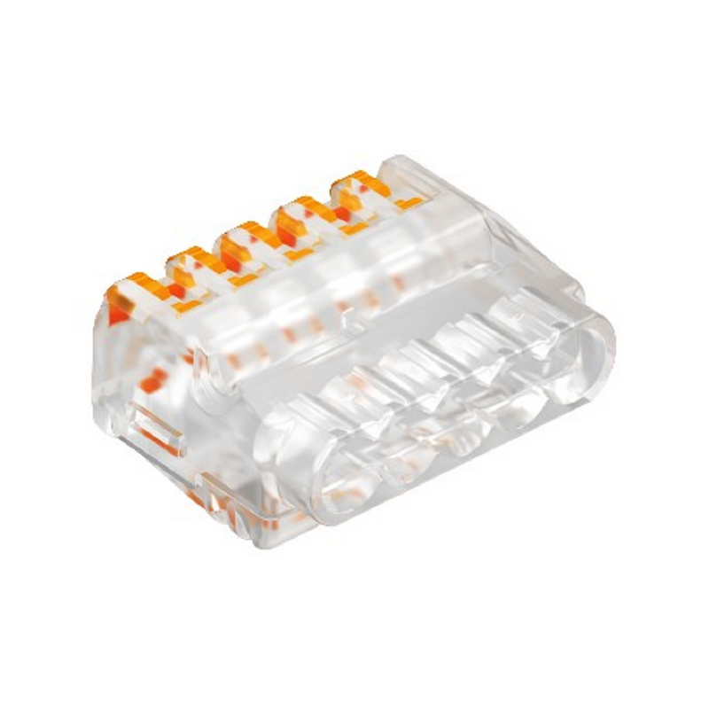 OBO Terminal Block Connector - 5‑Way Push‑In, 5‑Pole, Screwless