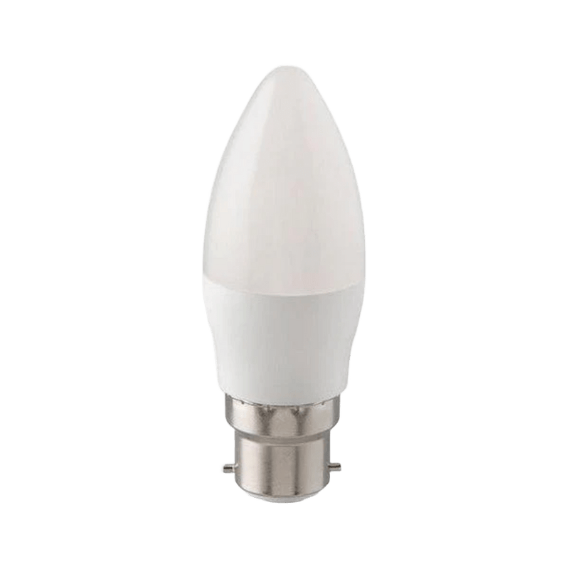 Flash 5W B22 LED Candle C37 Bulb - Daylight