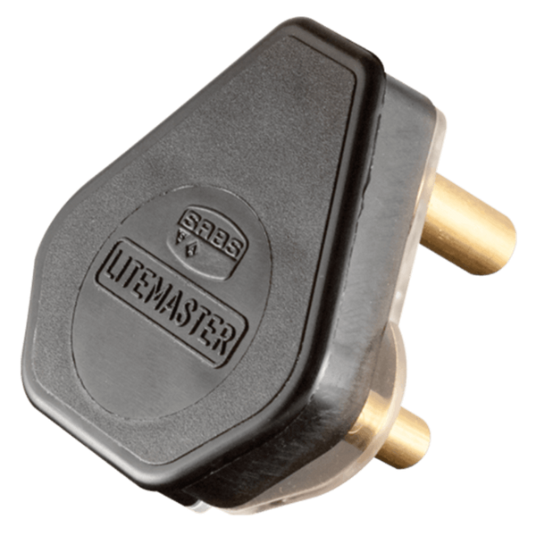 Crabtree Domestic 16A 3 Pin Plugtop PVC Black
