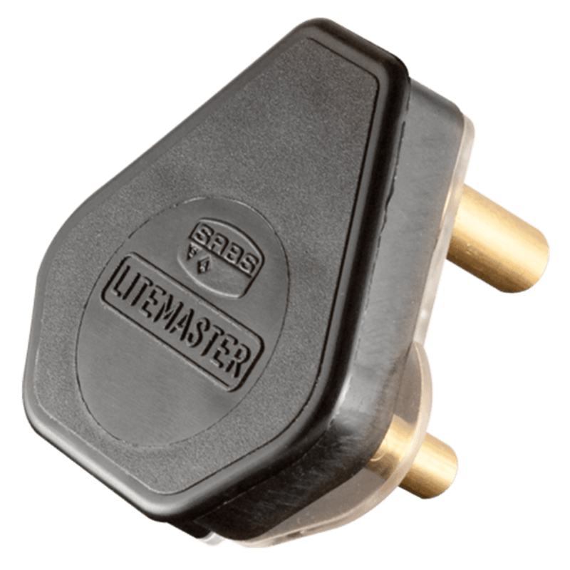Crabtree Domestic 16A 3 Pin Plugtop PVC Black