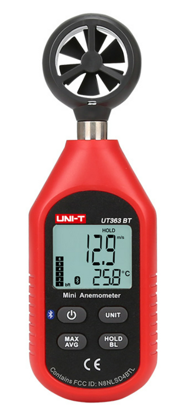 UNI-T Bluetooth Mini Wind Speed Meter Digital Pocket Size Anemometer Measurement