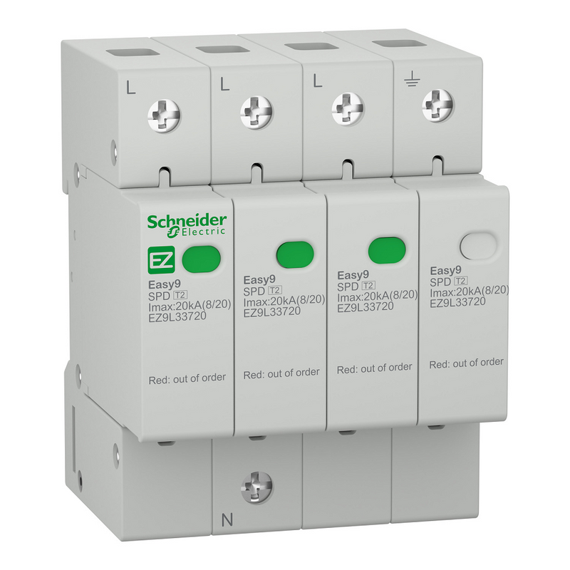 Schneider Easy9 Surge Arrester 4P - 3P+N, 20 kA - 400 V