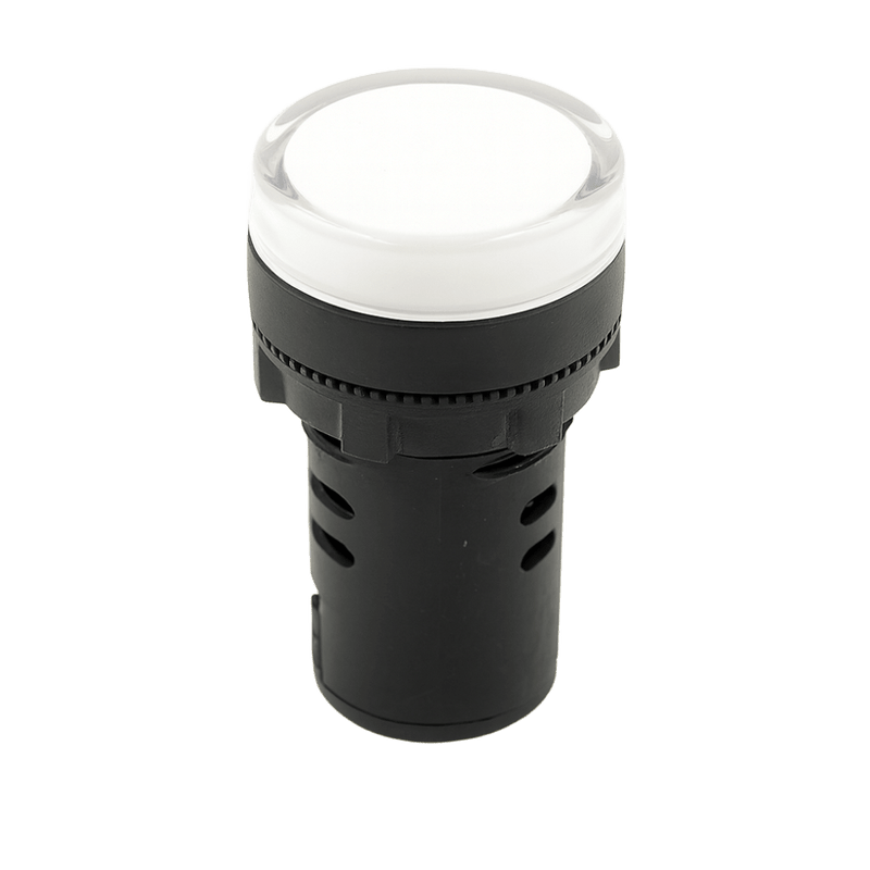 Chint LED Pilot Light - White, 240V AC, 22mm, Flat Head
