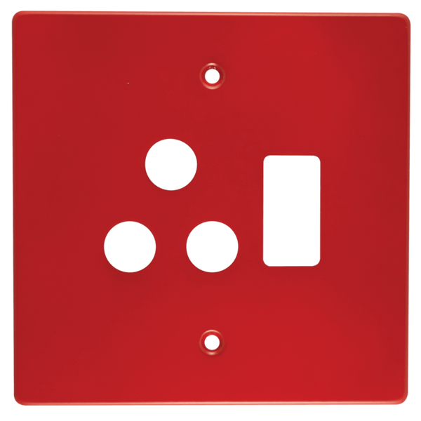 Crabtree Classic Single SSO 1×16A RSA Cover Plate - 4×4, Red