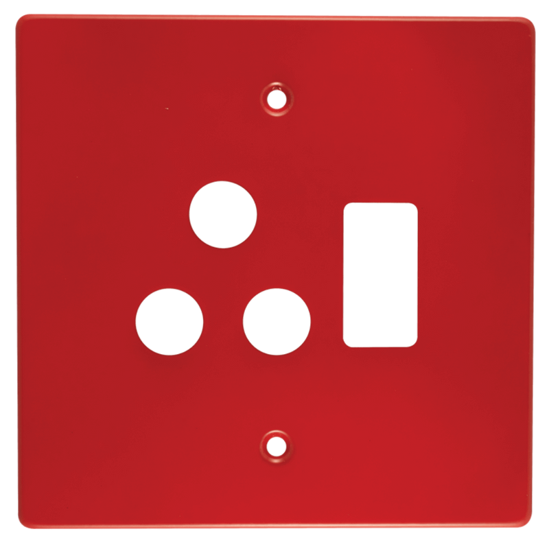 Crabtree Classic Single SSO 1×16A RSA Cover Plate - 4×4, Red