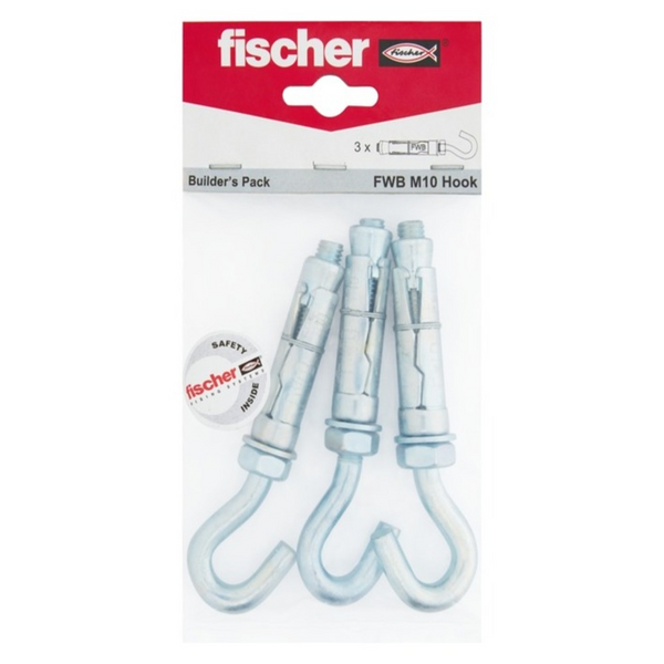Fischer FWB M8 Hook Wallbolt - Builder's Pack