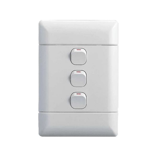 NUR 3‑Lever 1‑Way Switch in 100 × 50 mm