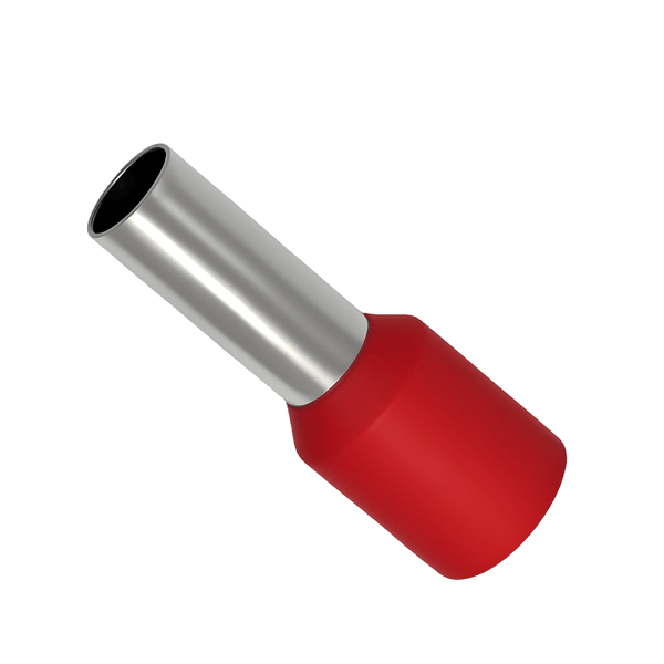 Jeesoon Insulated Bootlace Ferrule - 35.0mm², 16mm Long, Red (Each)