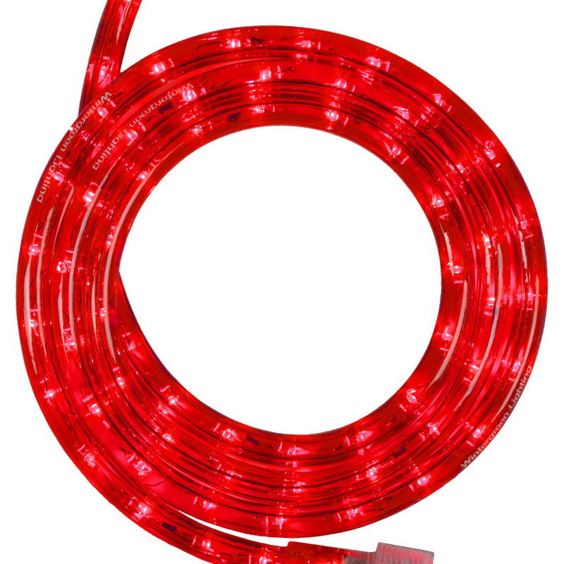 MES 220V Rope Strip Light 8W/m (IP65) - Red, Dimmable, 5050 SMD, 680lm, 14×6.5mm