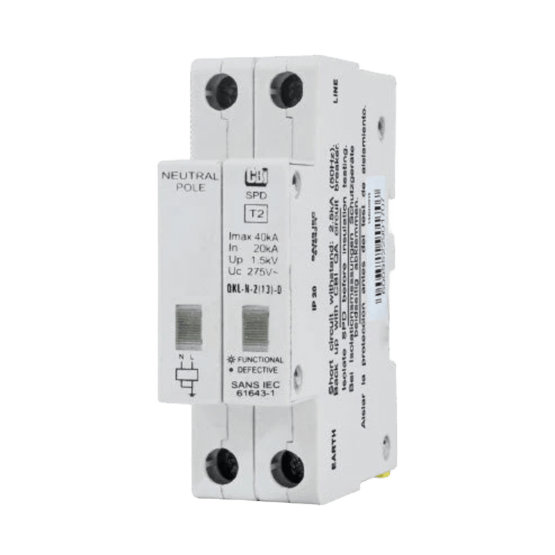 CBI QFLN‑2(13) 1P+N Mini‑Rail Surge Arrester - 5 kA