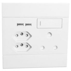 Veti 2 - Combo SSO 1×16A RSA 2×16A V‑Slim 2×2100mA USB 4×4 White