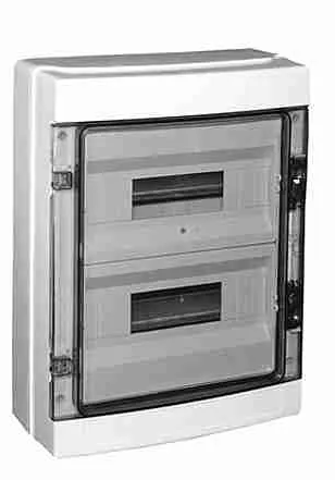 Chint DB 24-Way DIN Rail Weatherproof Surface Distribution Board - IP65 (2×12)
