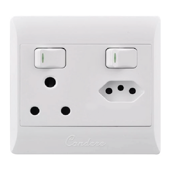 Chint Condere SA/Euro Combined Switch Socket - 16A (4×4)