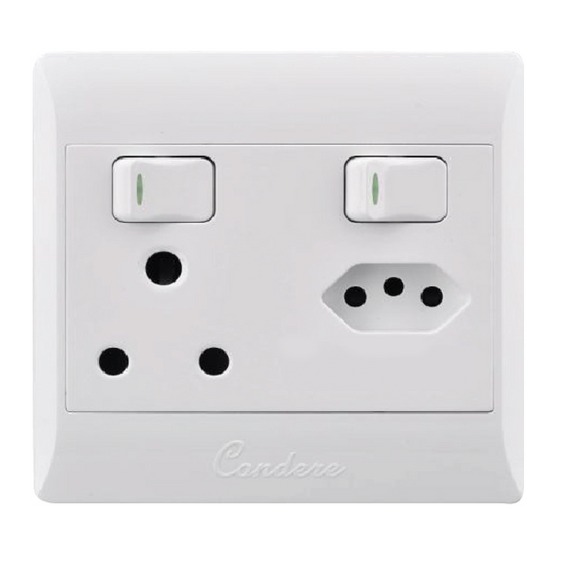 Chint Condere SA/Euro Combined Switch Socket - 16A (4×4)