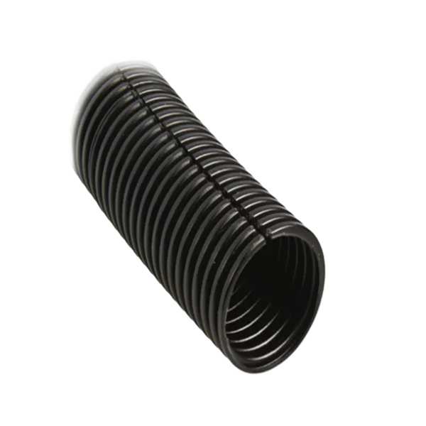 Black 10 mm ID / 13 mm OD Slit PP Convoluted Tubing (Per Meter)