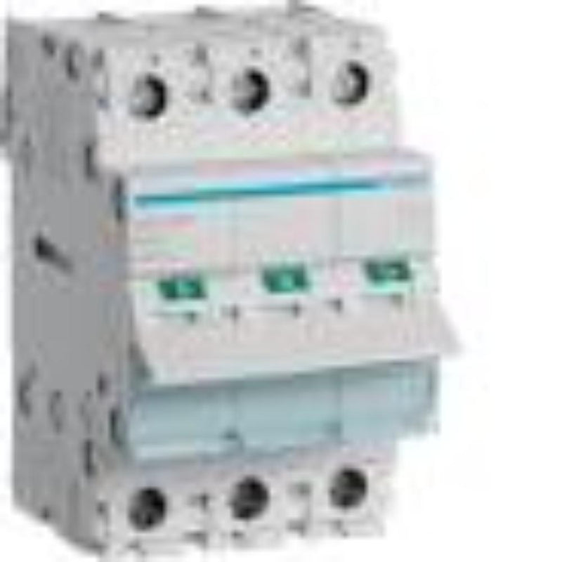 Hager 100 A 3‑Pole Isolator Switch DIN‑Rail Mount