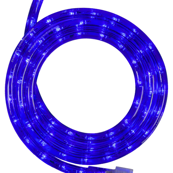 MES 220V Rope Strip Light 8W/m (IP65) - Blue, Dimmable, 5050 SMD, 440lm, 14×6.5mm