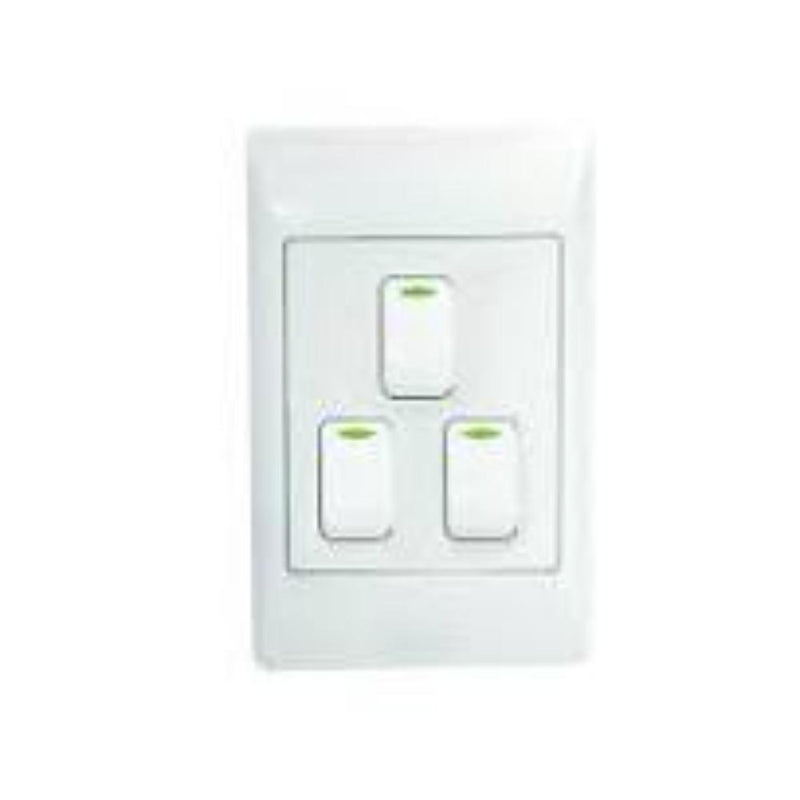 Chint Condere 3 Lever 1-Way Switch - 4×2