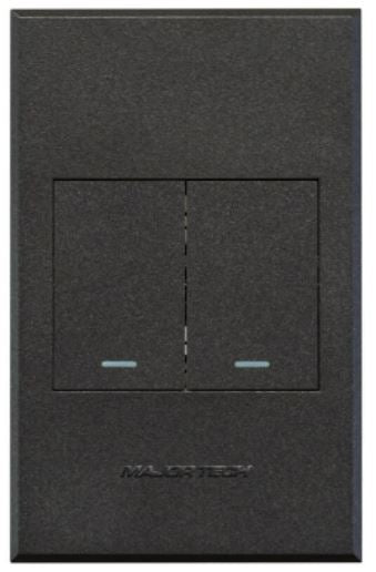 Veti 3 - 2 Lever 1‑Way Switch 4×2 Graphite Complete
