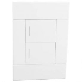 Veti 2 - 2 Lever 1 Way Switch 4×2 White Complete