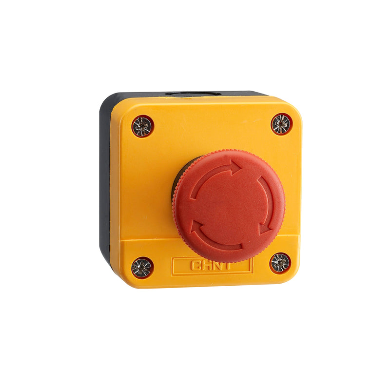 Chint Emergency Stop - Twist Release, 1NC + Enclosure, 1-Hole