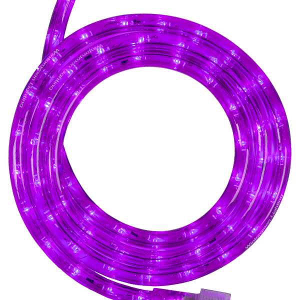 MES 220V Rope Strip Light 8W/m (IP65) - Purple, Dimmable, 5050 SMD, 390 lm, 14×6.5 mm