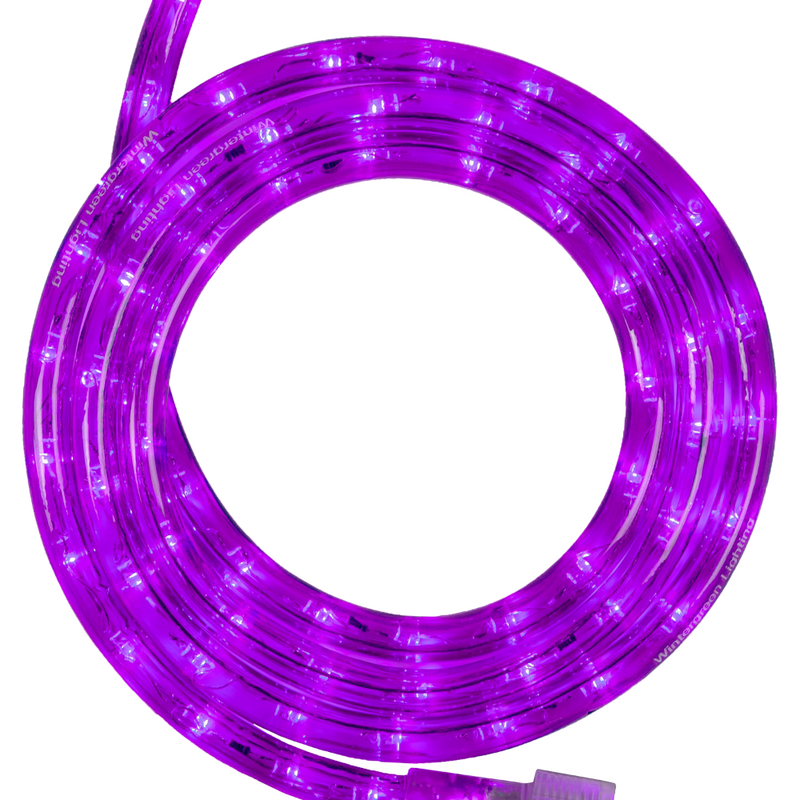 MES 220V Rope Strip Light 8W/m (IP65) - Purple, Dimmable, 5050 SMD, 390 lm, 14×6.5 mm
