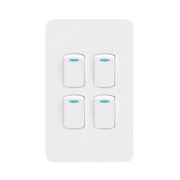 Chint 4-Lever 1 Way Switch - 16A, 4×2