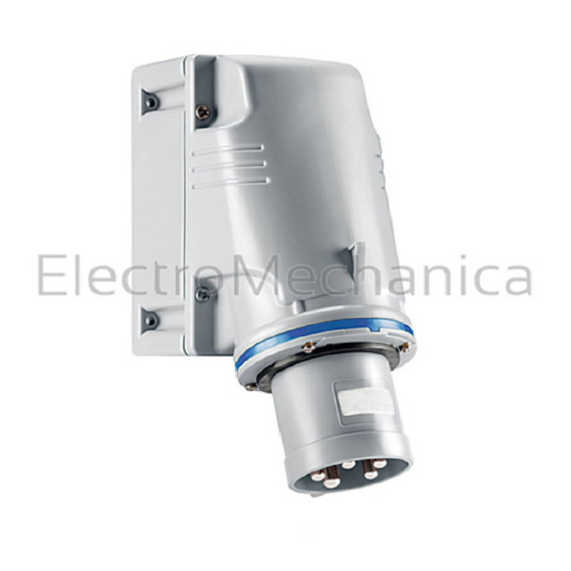Scame CEE 125 A 5‑Pin Surface‑Mount Appliance Inlet - Blue (Male Pins)