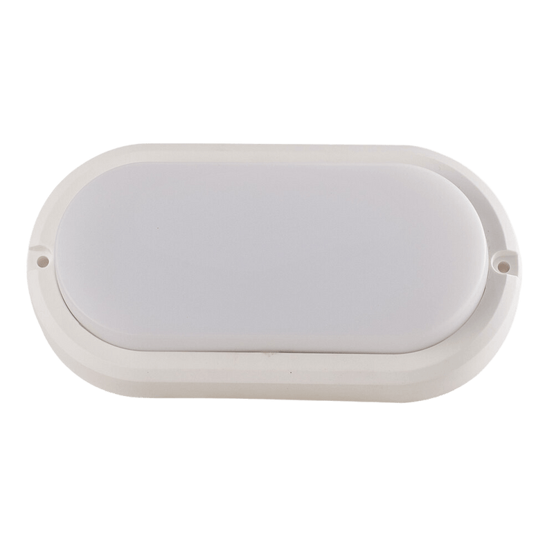 Starlit LED Wall Light / Bulkhead - Oval Opal 12W, 210×120mm, White