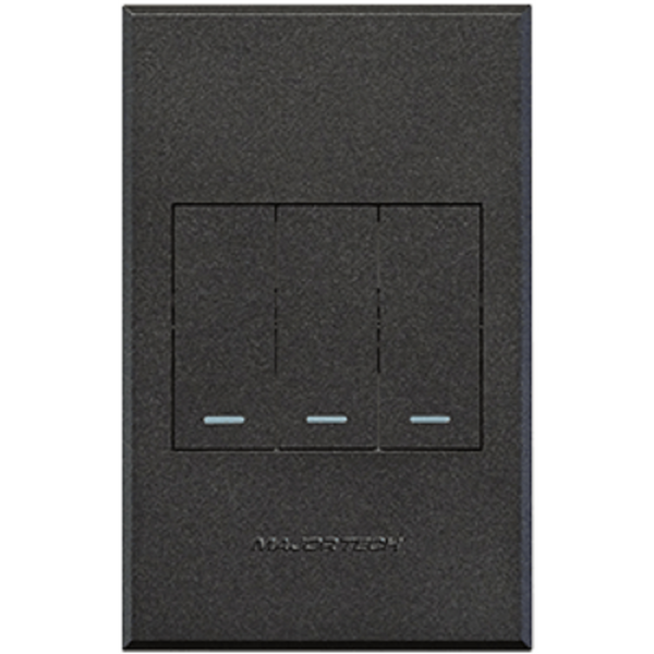 Veti 3 - 3 Lever 1‑Way Switch 2×4 Graphite Complete