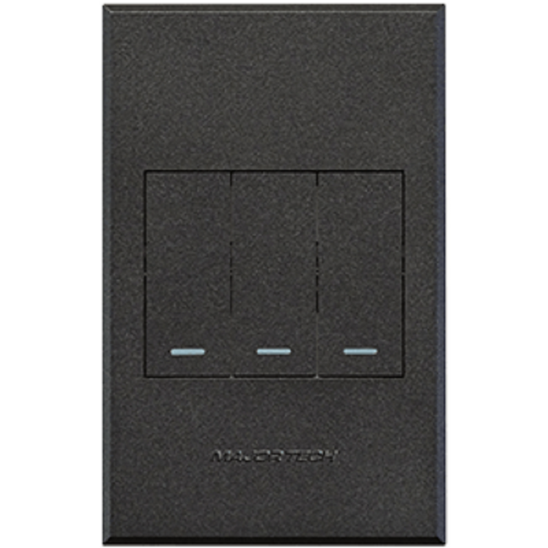 Veti 3 - 3 Lever 1‑Way Switch 2×4 Graphite Complete
