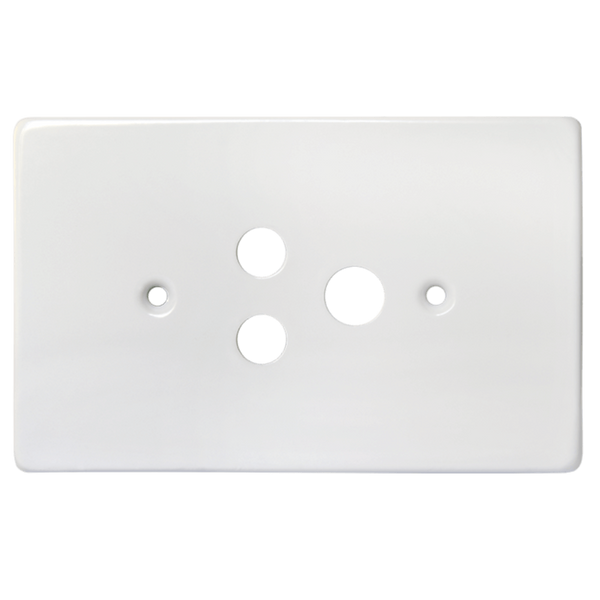 Crabtree 5A Socket Cover Plate - Steel White (2×4)