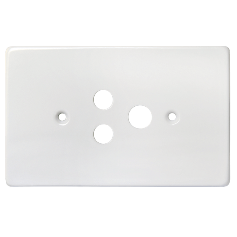 Crabtree 5A Socket Cover Plate - Steel White (2×4)