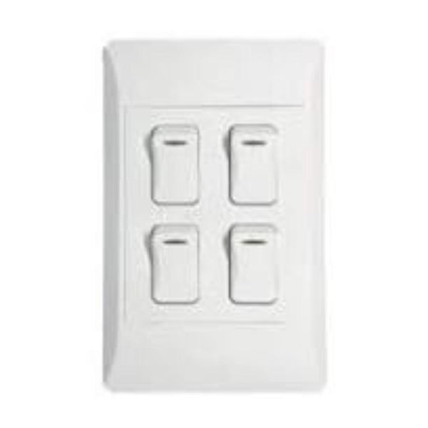 Chint Condere 4 Lever 1-Way Switch - 4×2